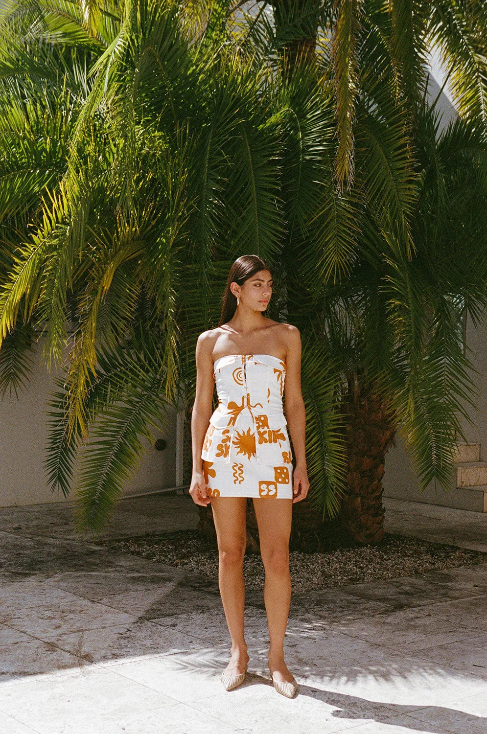 Riri Skirt - Objects Cream sold by Sabo Skirt product image thumbnail 2