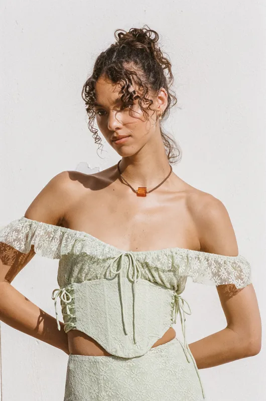 Josa Lace Up Top sold by Sabo Skirt