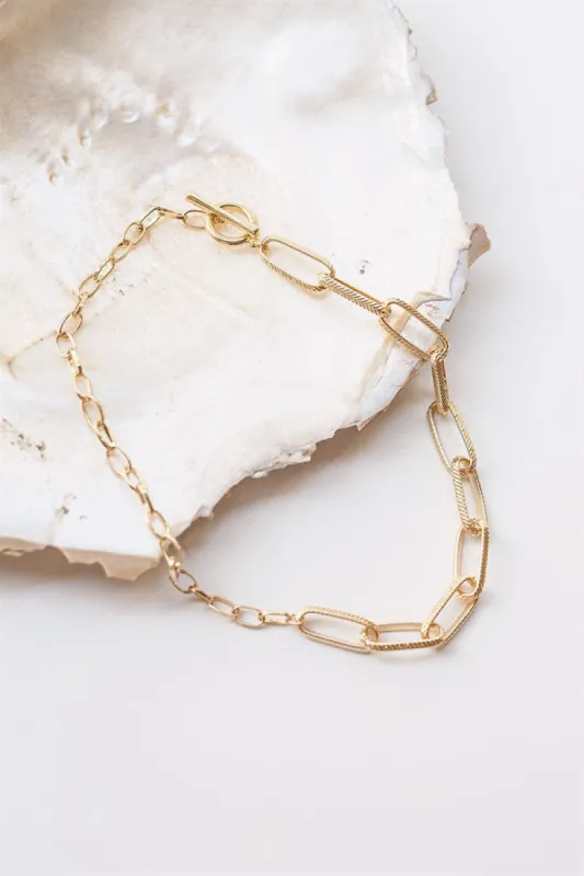 T Bar Link Necklace sold by Sabo Skirt