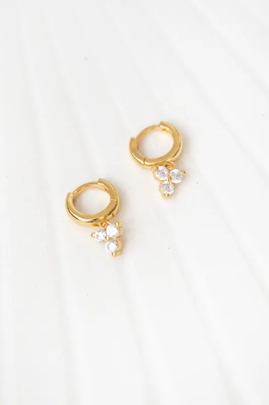 18K Zephyr Drop Huggies sold by Sabo Skirt