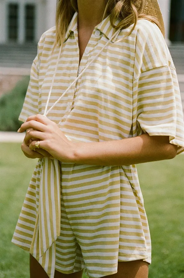 SAMPLE-Comfy Stripe Playsuit - Yellow sold by Sabo Skirt product image thumbnail 3
