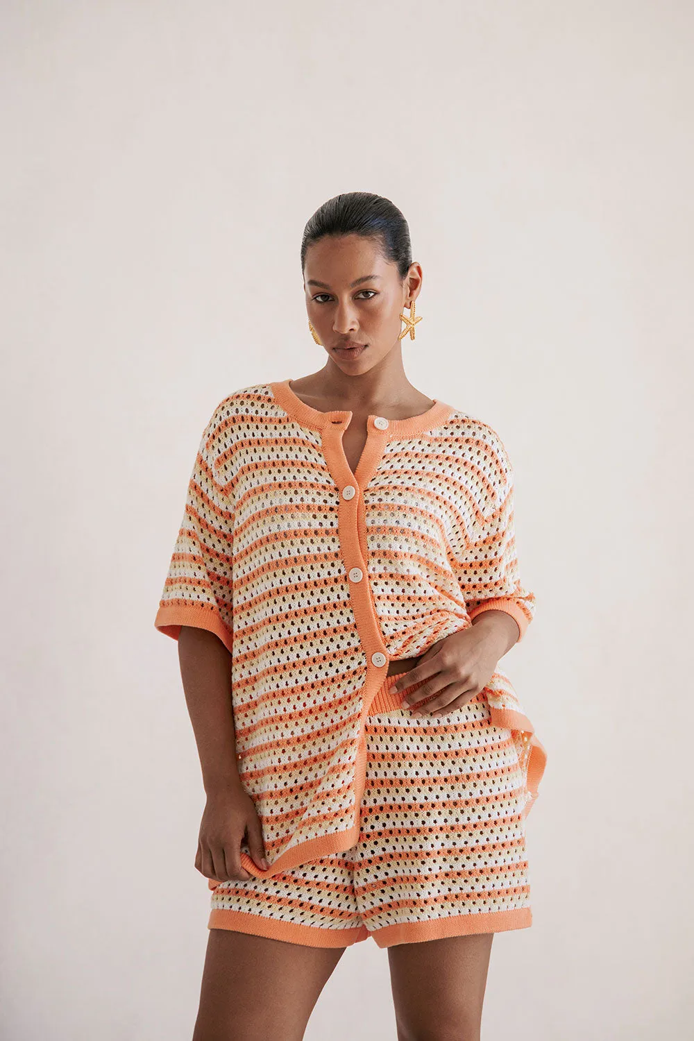 Chantel Knit Top - Orange sold by Sabo Skirt product image thumbnail 3