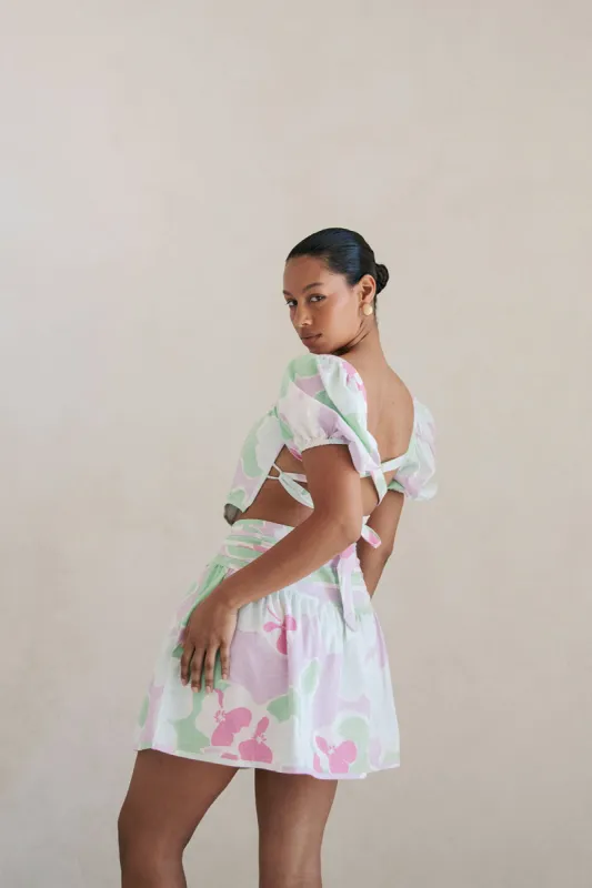 Backless Mars Top - Misty Floral sold by Sabo Skirt