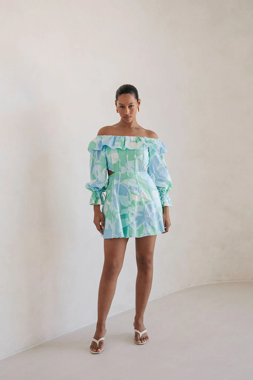 Backless Elisha Dress - Spring Petals sold by Sabo Skirt product image thumbnail 3