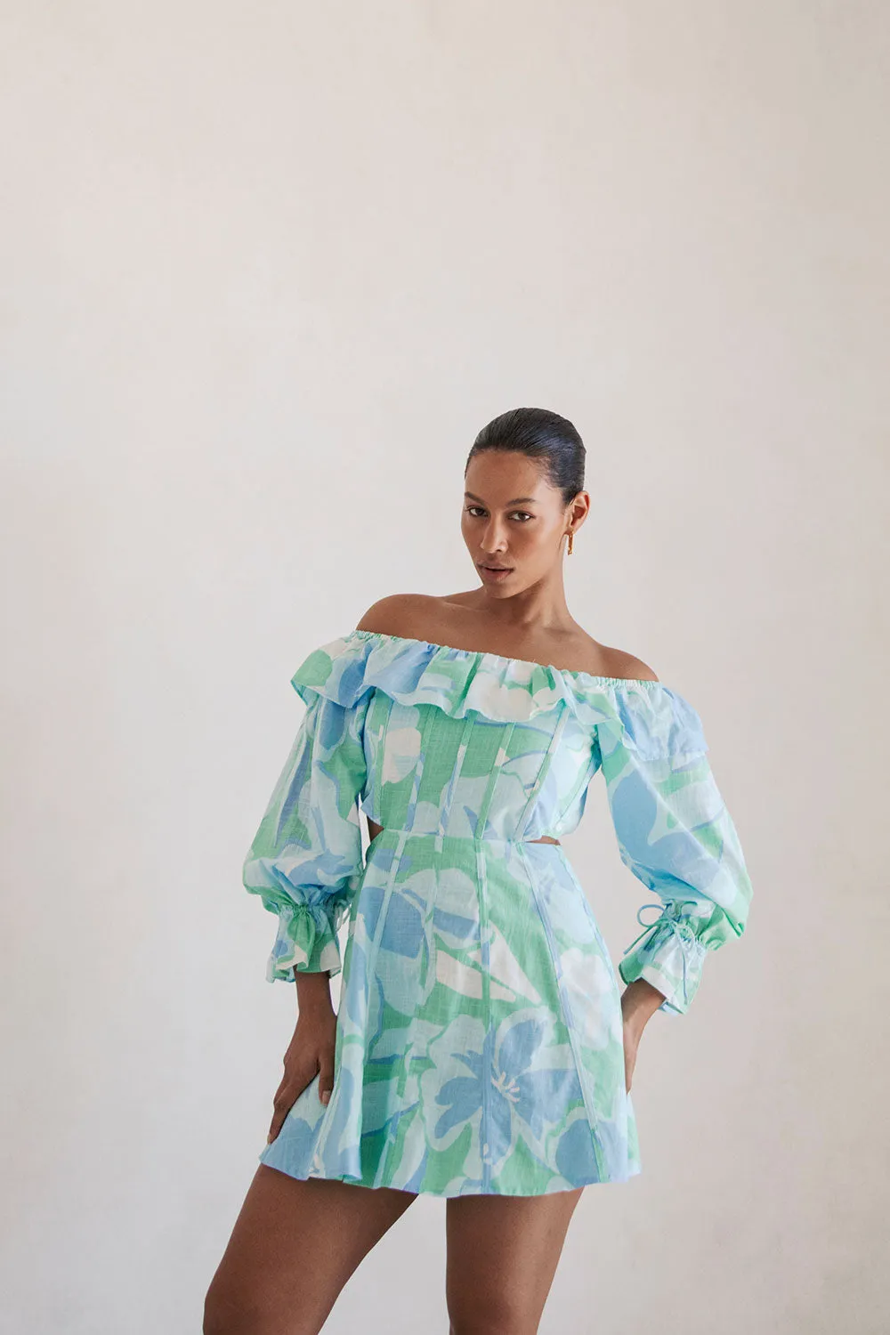 Backless Elisha Dress - Spring Petals sold by Sabo Skirt product image thumbnail 2