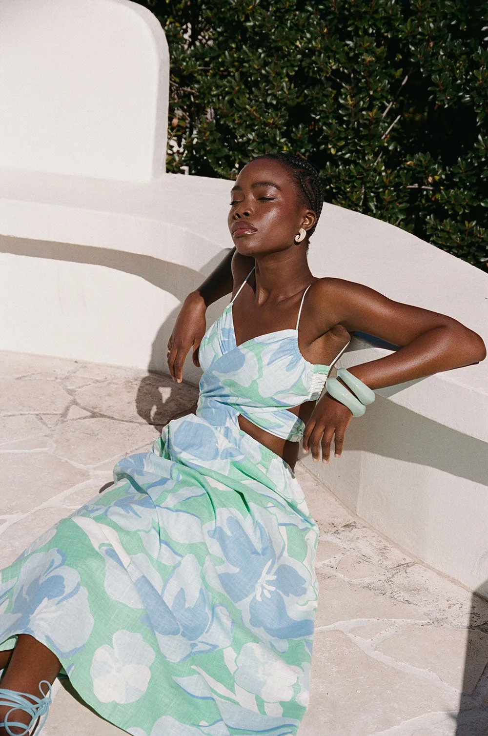 Iris Midi Dress - Spring Petals sold by Sabo Skirt product image thumbnail 3