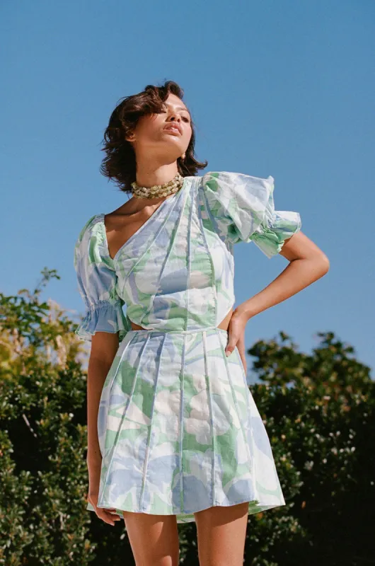 Jonty Puff Dress - Spring Petals sold by Sabo Skirt
