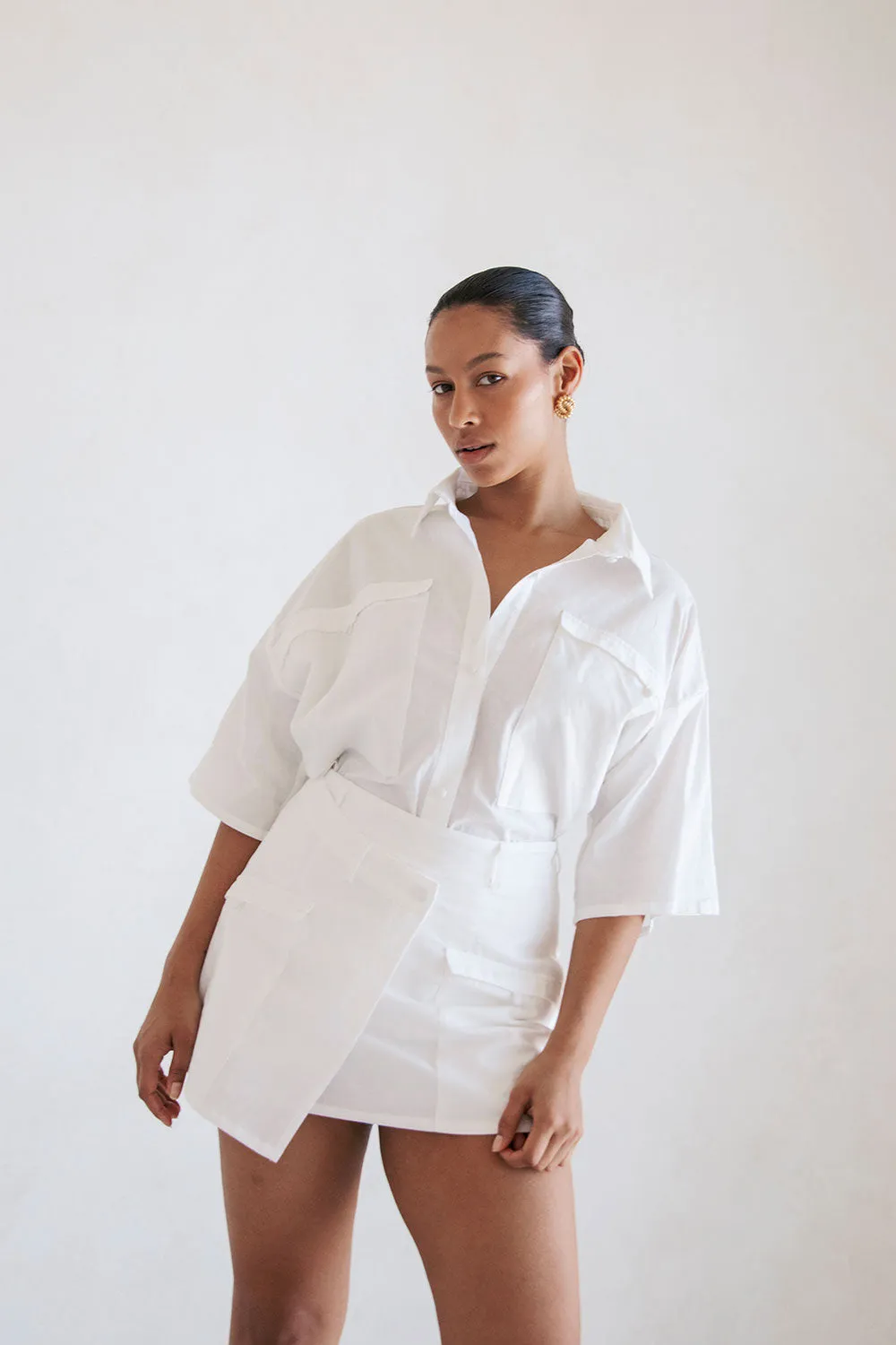 SAMPLE-Paige Skort - White sold by Sabo Skirt product image thumbnail 2