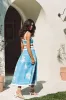 Estelle Midi Skirt - Check Flowers sold by Sabo Skirt
