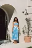 Estelle Midi Skirt - Check Flowers sold by Sabo Skirt