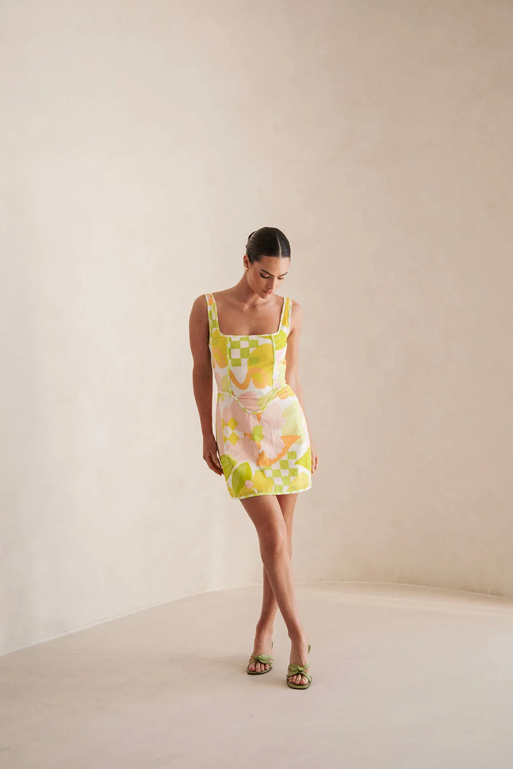 SAMPLE-Tyler Dress - Checker Floral sold by Sabo Skirt product image thumbnail 4