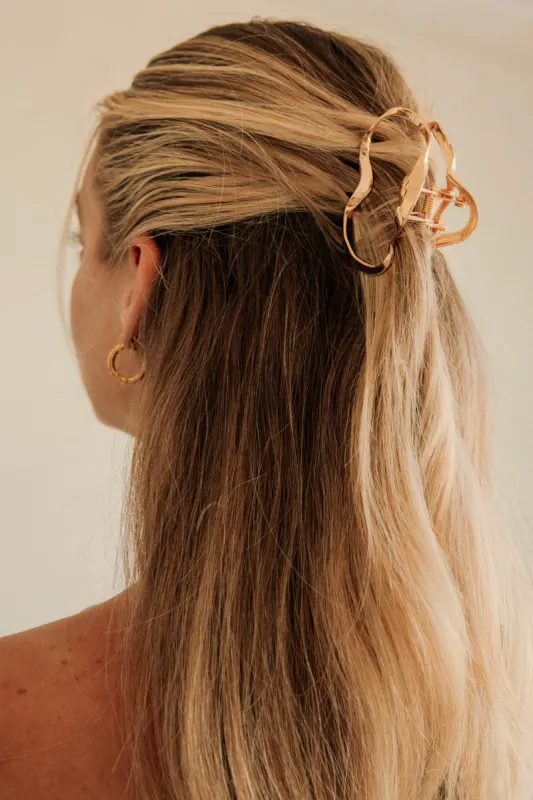 Solana Claw Clip - Gold sold by Sabo Skirt
