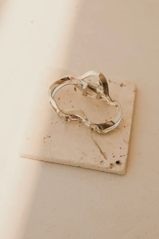 Solana Claw Clip - Silver sold by Sabo Skirt