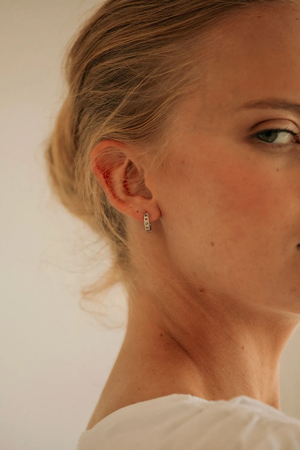 Eve Huggie Earrings - Silver sold by Sabo Skirt product image thumbnail 2