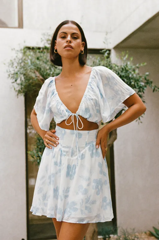 SAMPLE-Niko Cutout Dress - Honey Floral sold by Sabo Skirt