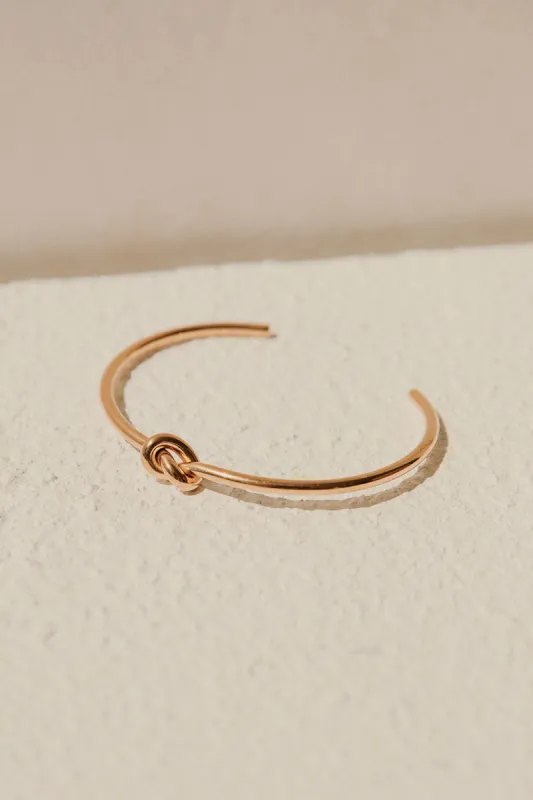 Nia Knot Bangle - Gold sold by Sabo Skirt