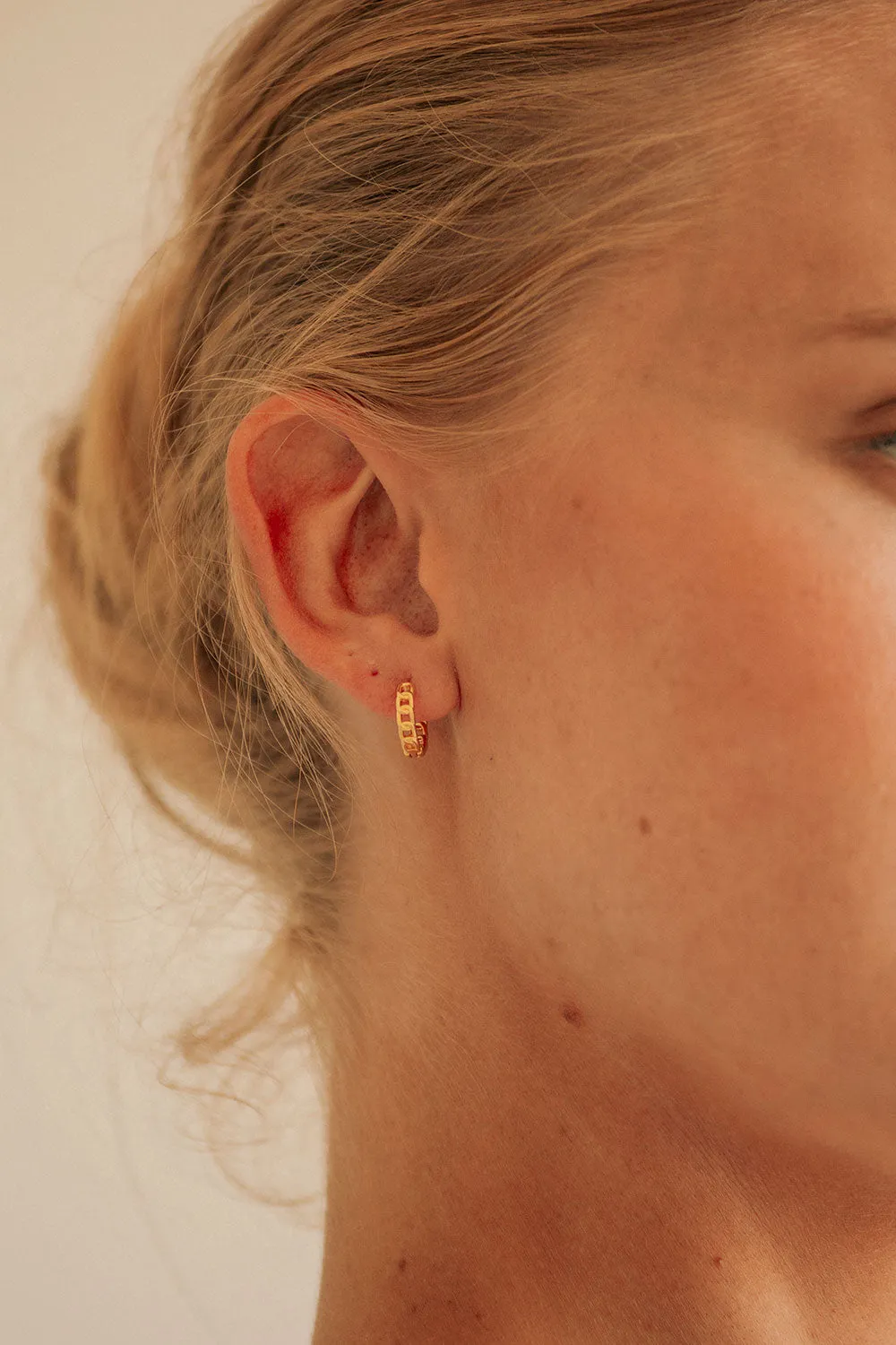 Eve Huggie Earrings - Gold sold by Sabo Skirt product image thumbnail 3