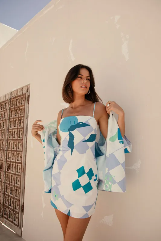 Amira Top - Scarf Azure sold by Sabo Skirt