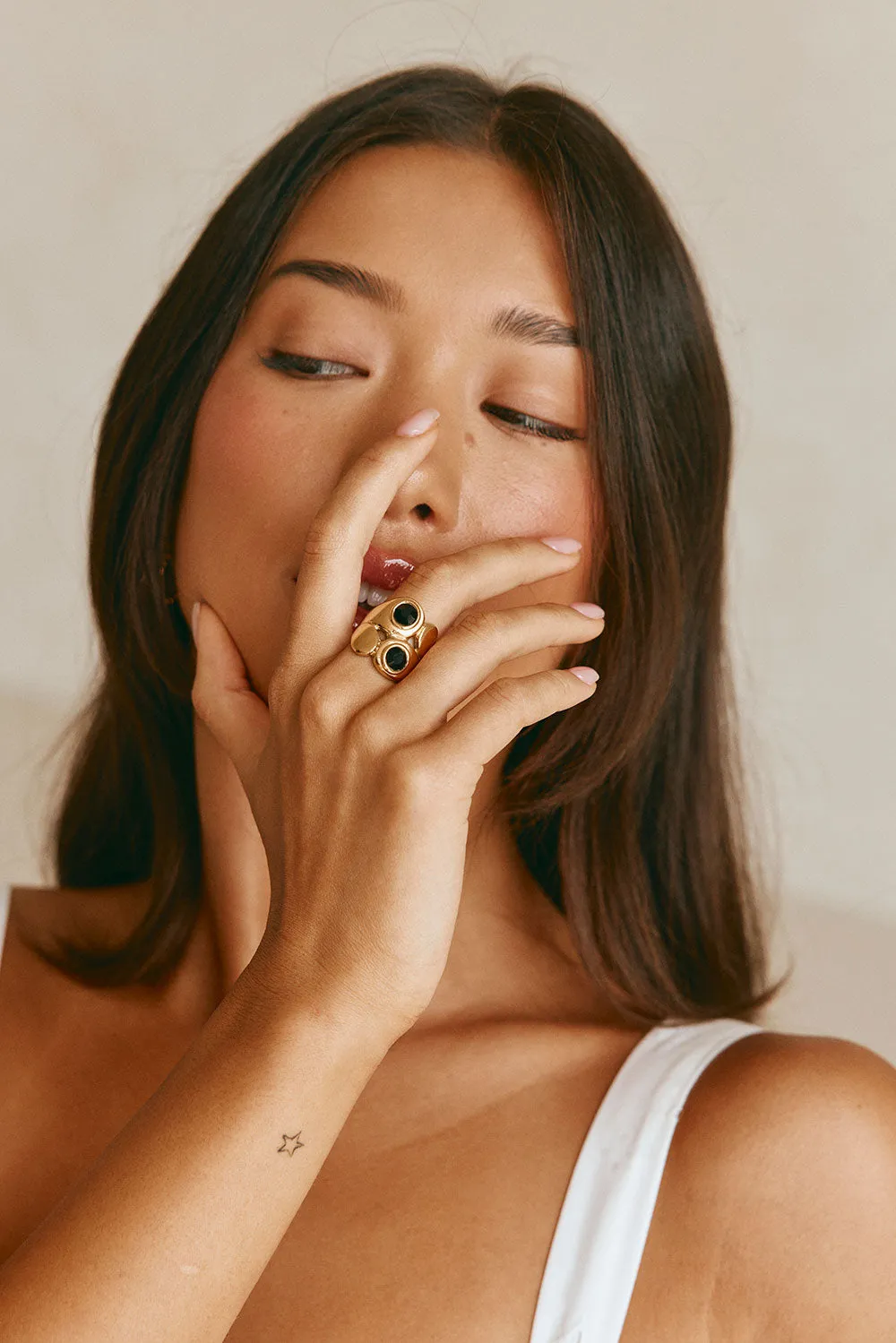 Zara Onyx Ring sold by Sabo Skirt product image thumbnail 4