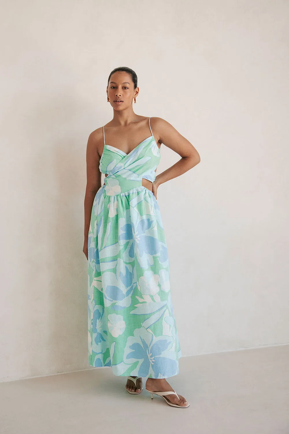 SAMPLE-Iris Midi Dress - Spring Petals sold by Sabo Skirt product image thumbnail 5