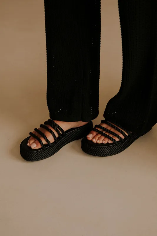 Fiore Platform Sandals - Black sold by Sabo Skirt