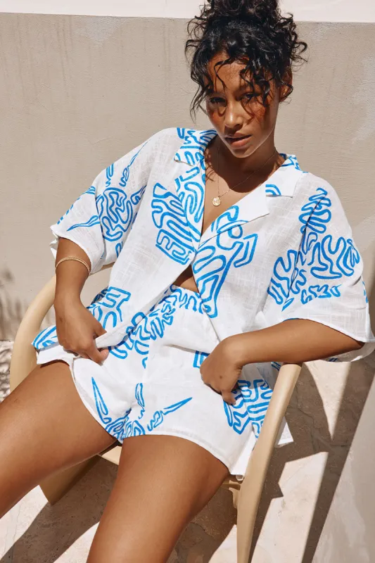 Seona Top - Evoke Blue sold by Sabo Skirt