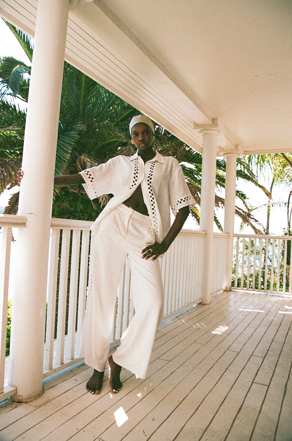 SAMPLE-Alyssia Pants - White sold by Sabo Skirt product image thumbnail 3