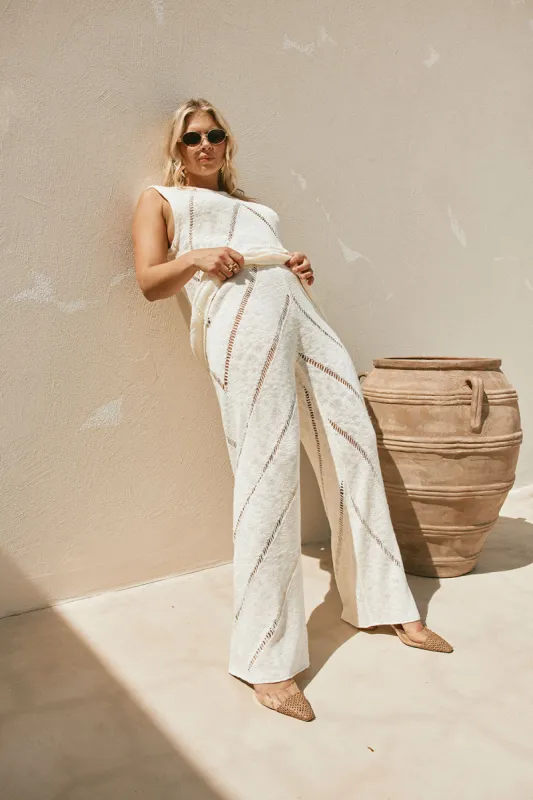 SAMPLE-Josiah Pants - Cream sold by Sabo Skirt