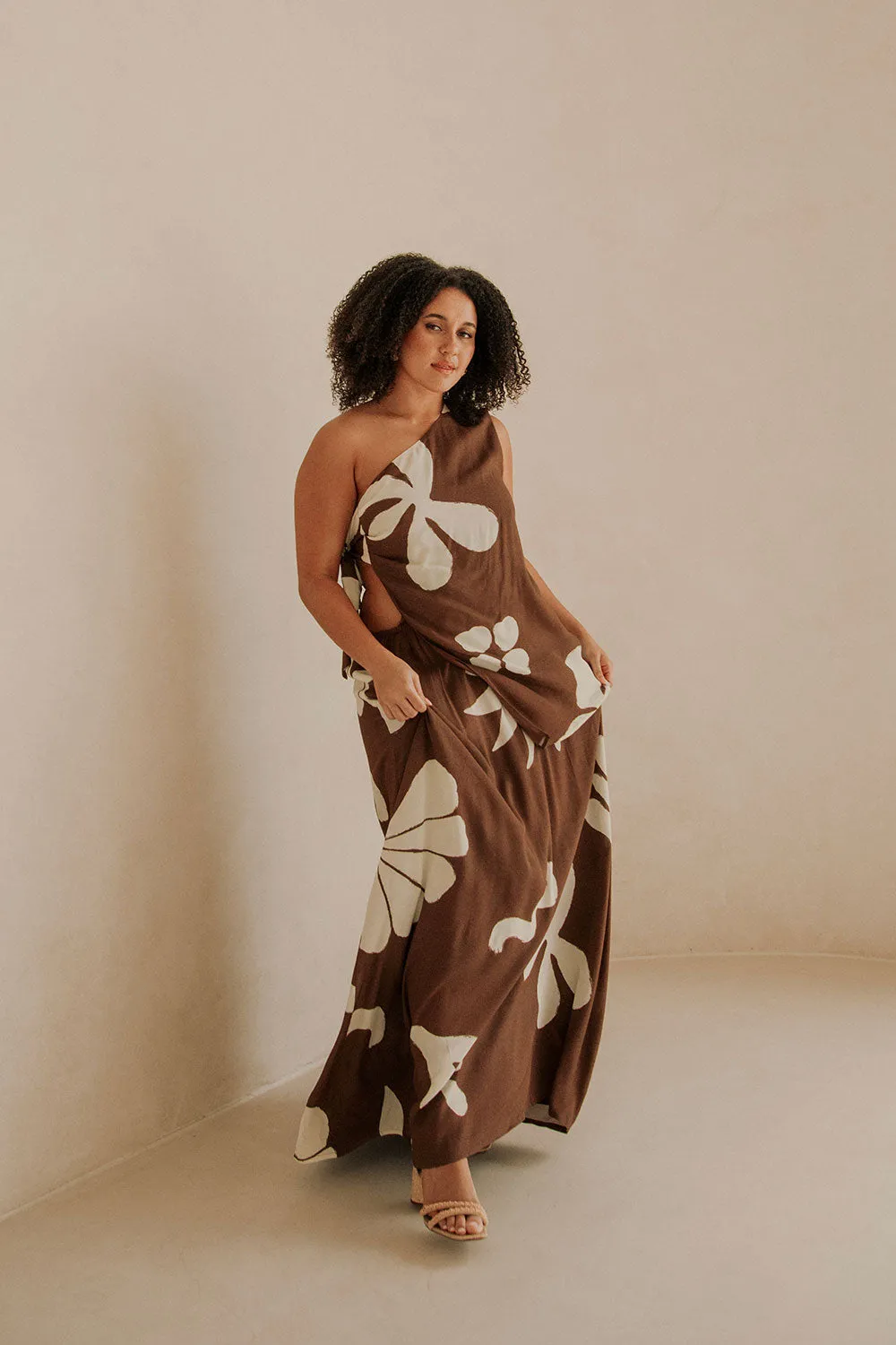 SAMPLE-Lessi Dress - Galene Brown sold by Sabo Skirt product image thumbnail 5