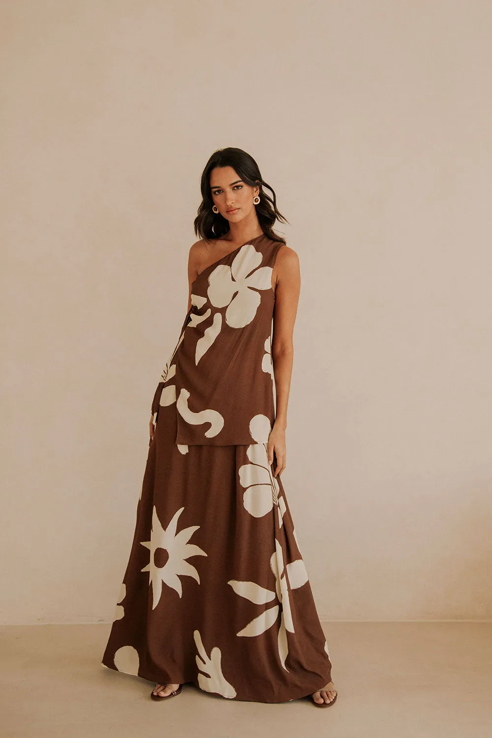 SAMPLE-Lessi Dress - Galene Brown sold by Sabo Skirt