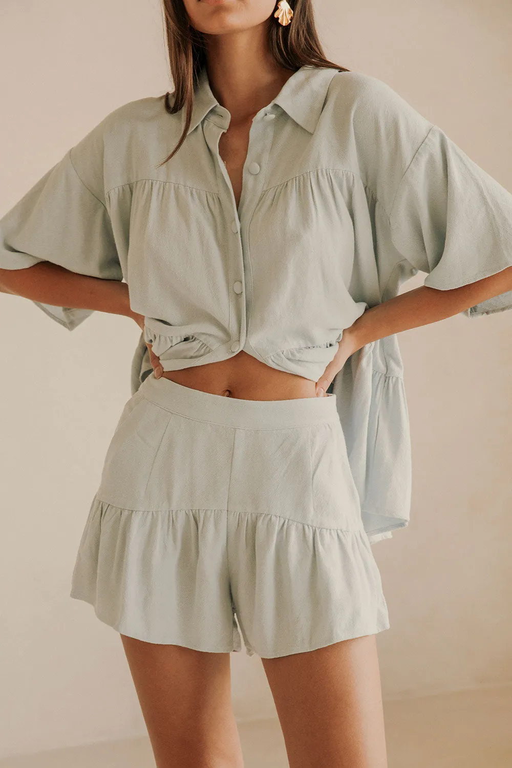 Luna Shorts - Blue sold by Sabo Skirt