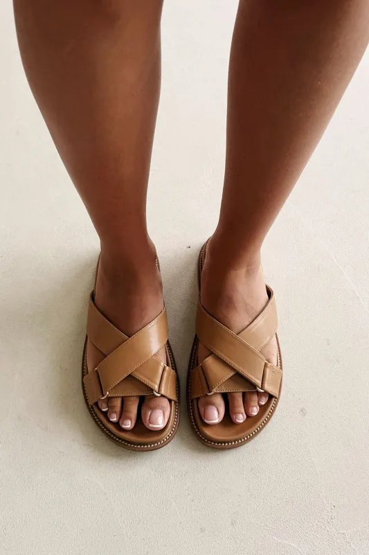Scarlett Sandals - Tan made by Sabo Skirt