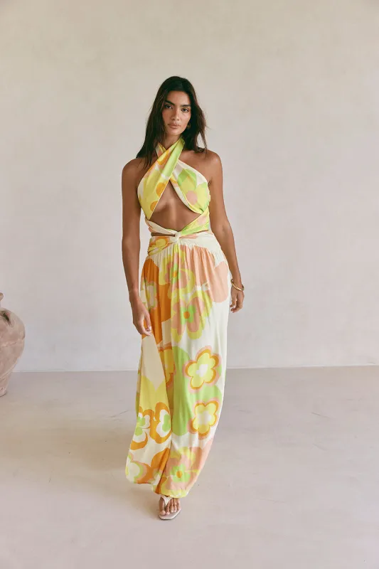 Jorah Maxi Dress - Retro Bloom made by Sabo Skirt