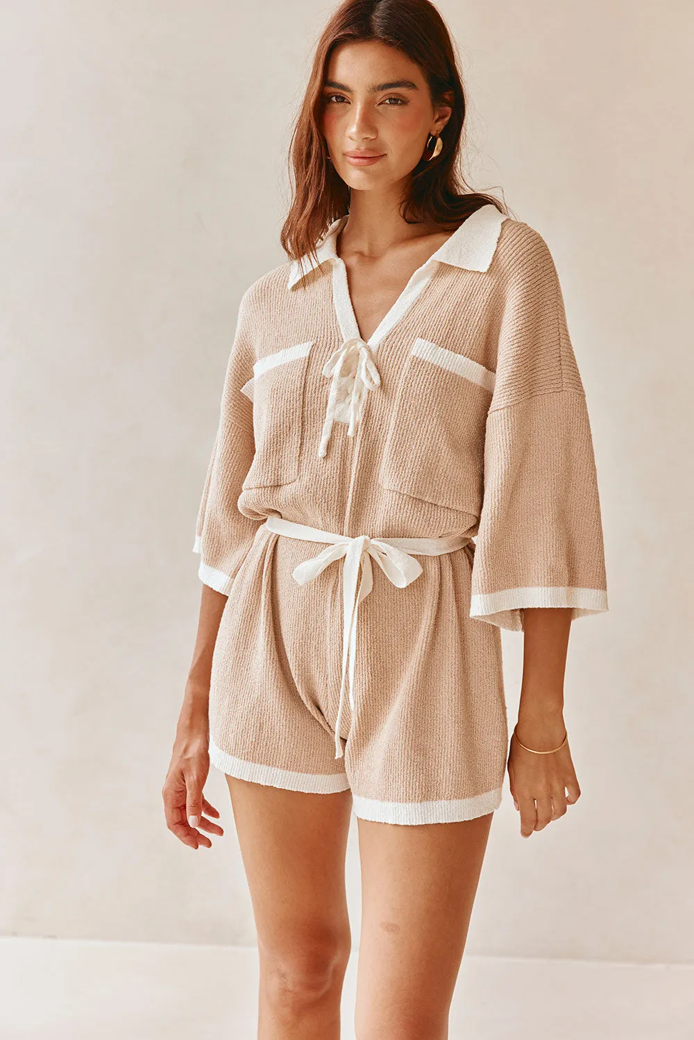Sammi Playsuit - Tan sold by Sabo Skirt