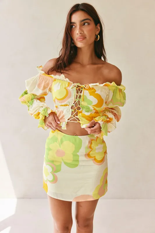 Blaire Top - Retro Bloom made by Sabo Skirt
