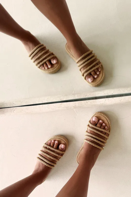 Fiore Platform Sandals - Natural sold by Sabo Skirt