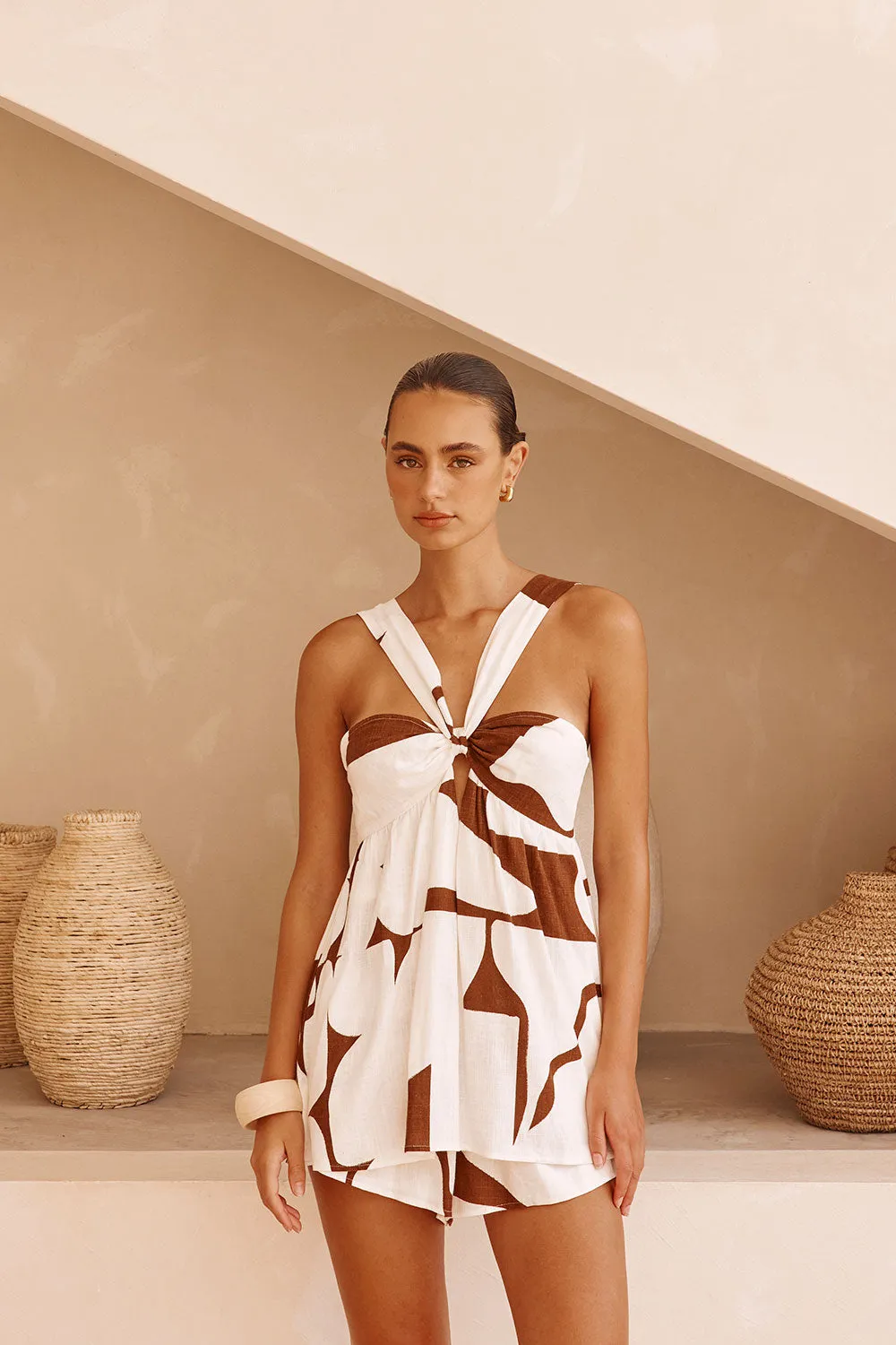 SAMPLE-Jada Playsuit - Sunroom Chocolate sold by Sabo Skirt product image thumbnail 2