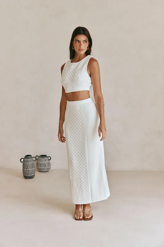 Lotus Skirt - Cable Knit sold by Sabo Skirt