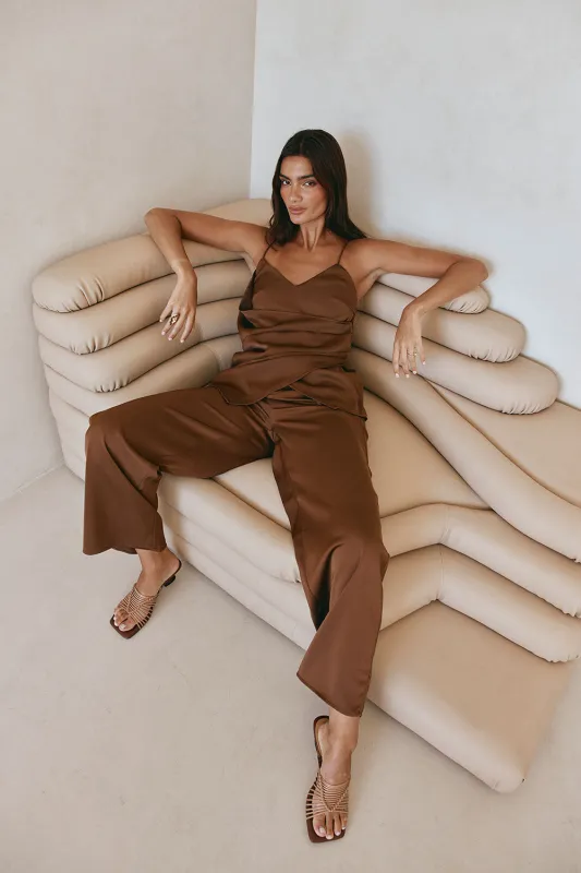 Zarah Pants - Chocolate sold by Sabo Skirt