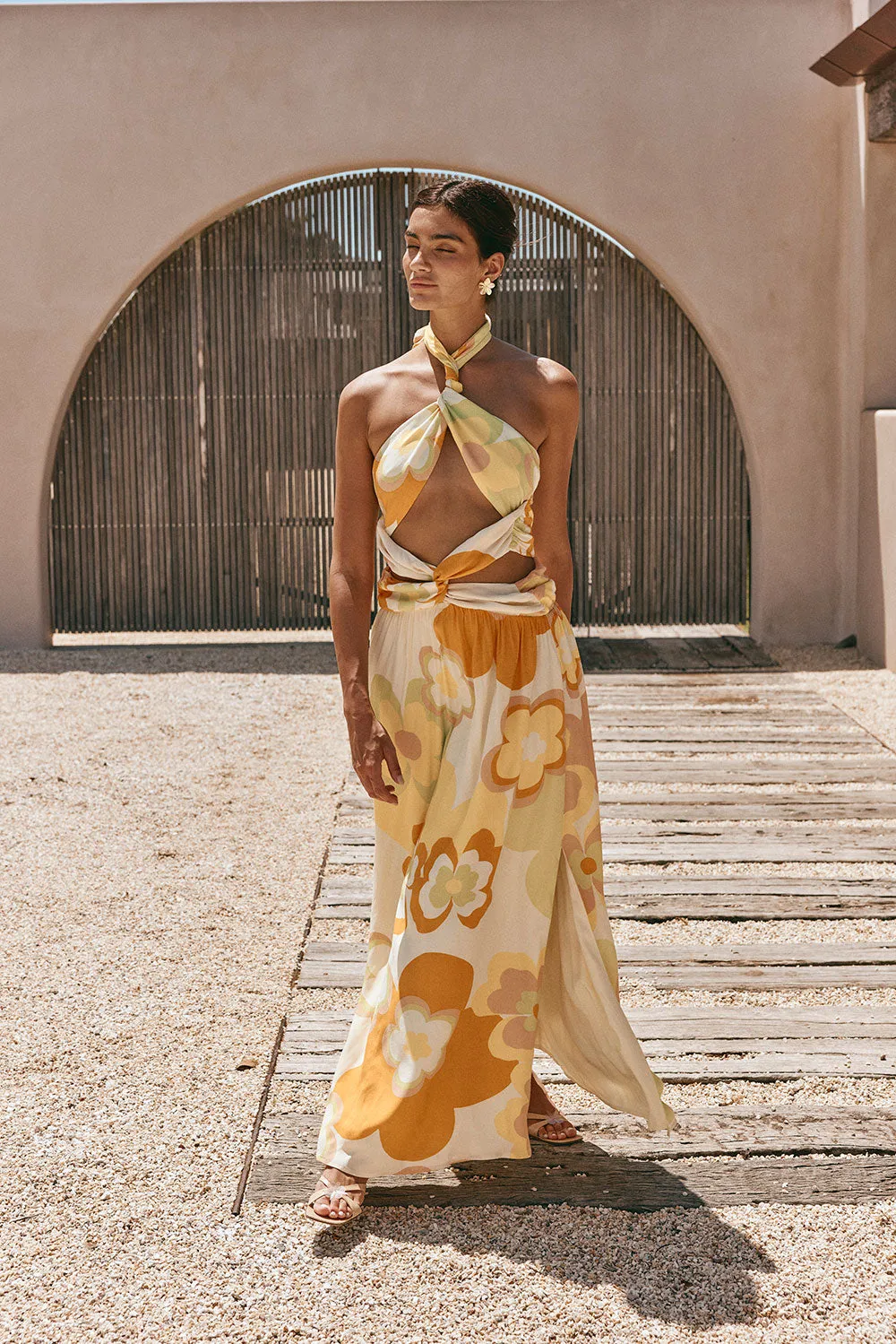 SAMPLE-Jorah Maxi Dress - Retro Bloom sold by Sabo Skirt product image thumbnail 3