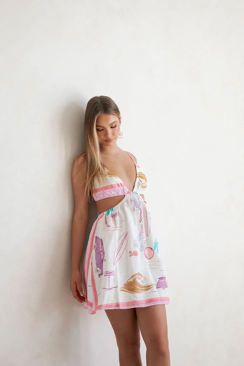 Toulouse Mini Dress - Surfing Scarf sold by Sabo Skirt product image thumbnail 2