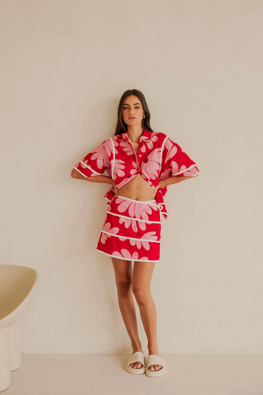 SAMPLE-Bowie Skirt - Daisy Red sold by Sabo Skirt product image thumbnail 2