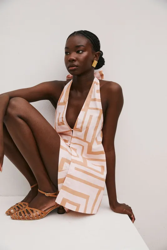 Alora Dress - Hellenic Maze sold by Sabo Skirt