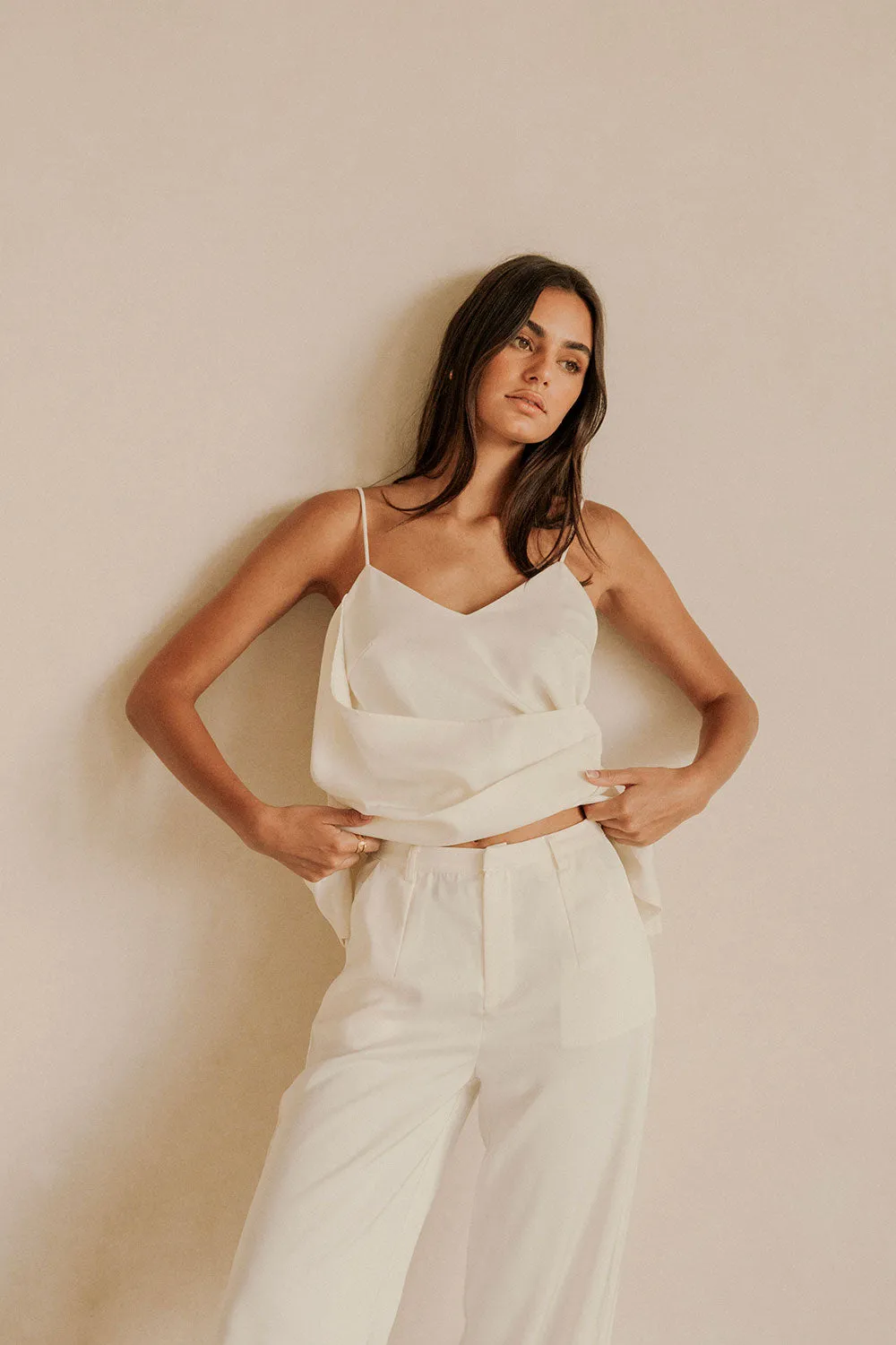 SAMPLE-Zarah Pants - Ivory sold by Sabo Skirt product image thumbnail 3