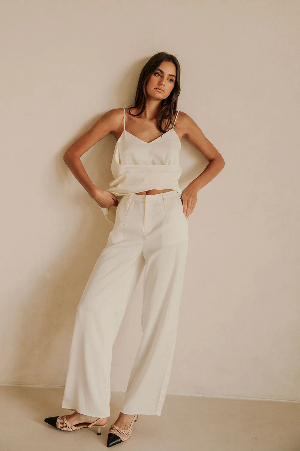 SAMPLE-Zarah Pants - Ivory sold by Sabo Skirt product image thumbnail 2