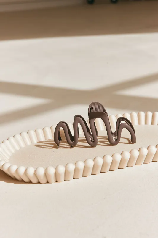 Gaia Claw Clip - Chocolate sold by Sabo Skirt