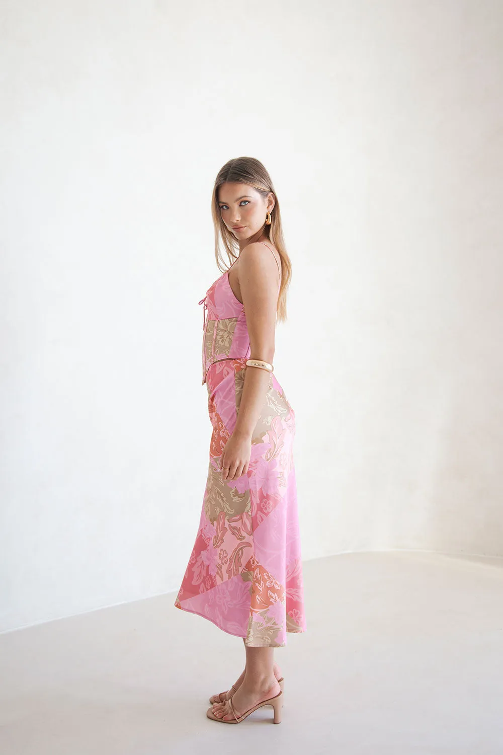 Nikita Midi Skirt - Florent Patchwork sold by Sabo Skirt product image thumbnail 4