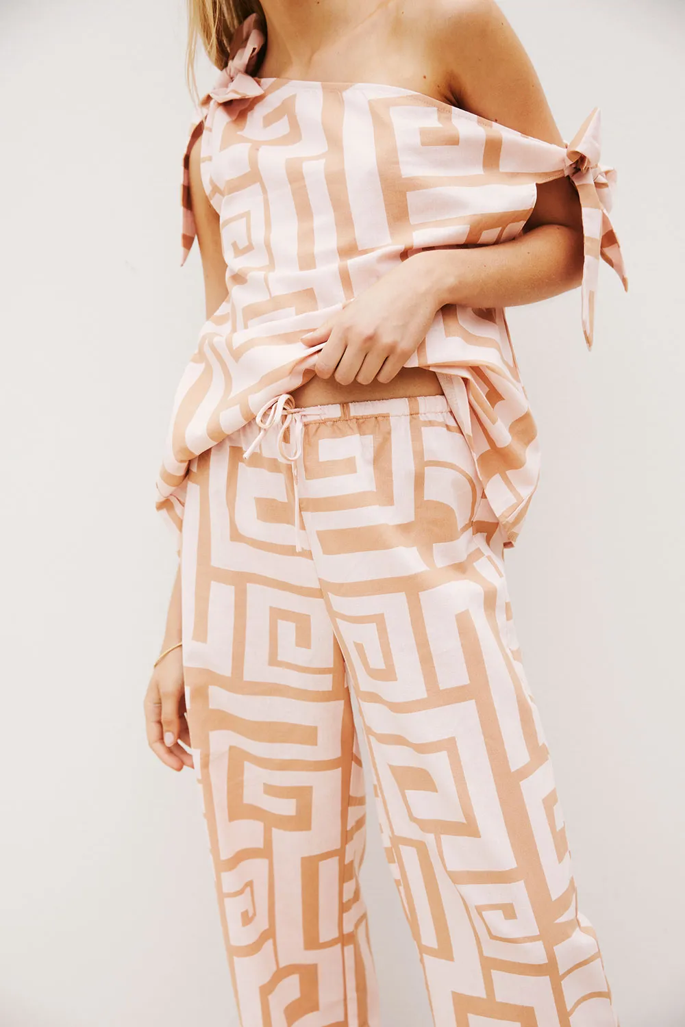 SAMPLE-Kahli Pants - Hellenic Maze sold by Sabo Skirt