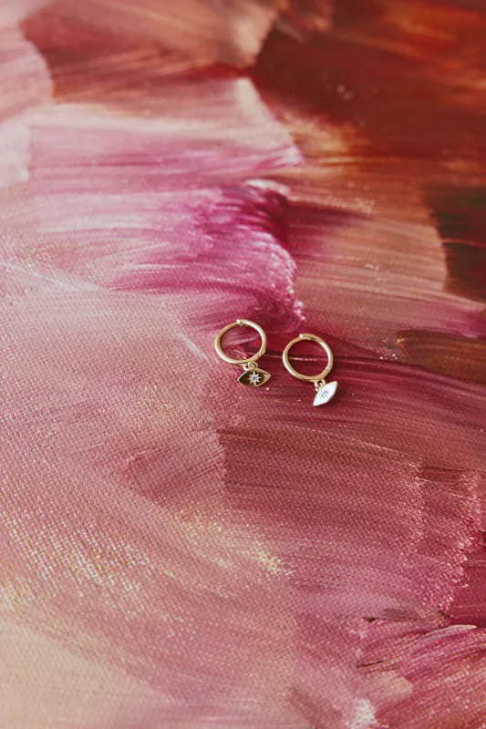 18K Orb Huggie Earrings sold by Sabo Skirt