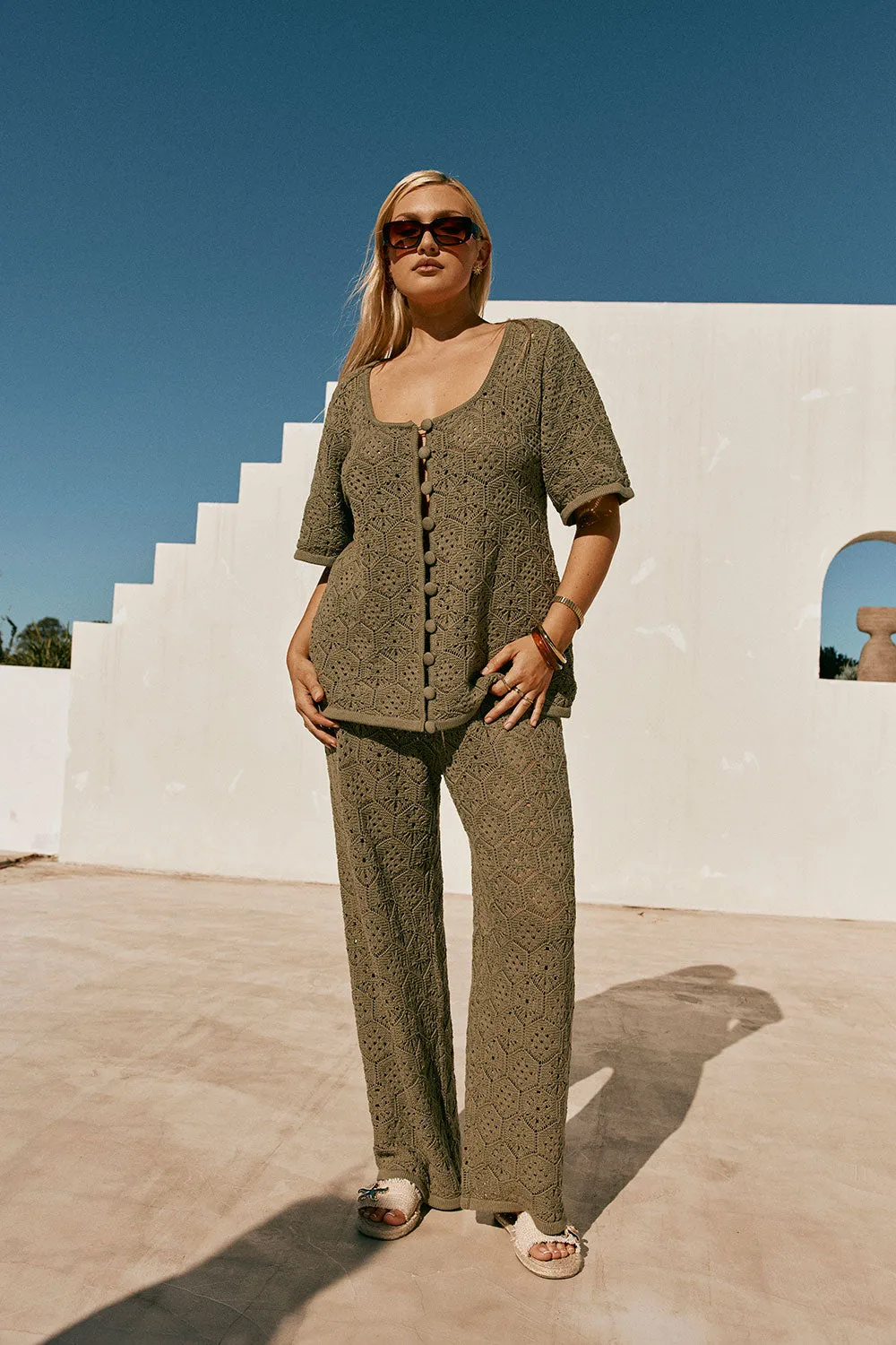 Umiko Pants - Khaki sold by Sabo Skirt product image thumbnail 4